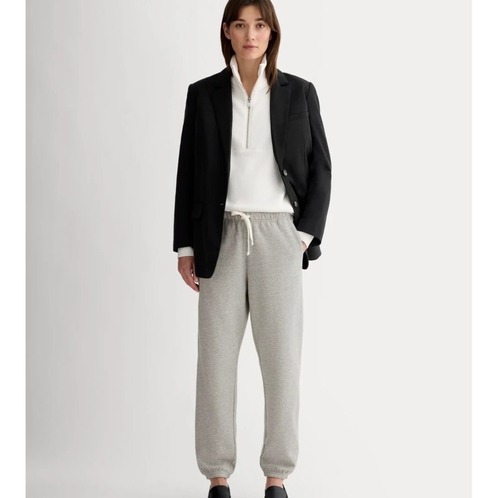 Everlane The Off-Duty Jogger Heather Grey Organic Cotton French Terry WMS XL